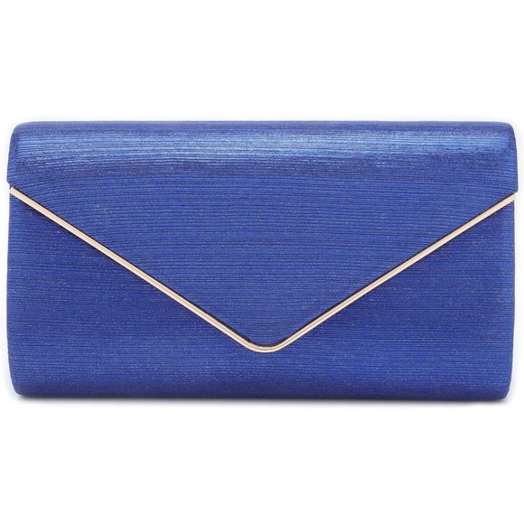 Womens Blue Ladies Sparkling Party Handbag Evening Bag Clutch Purses - Picture 2 of 7